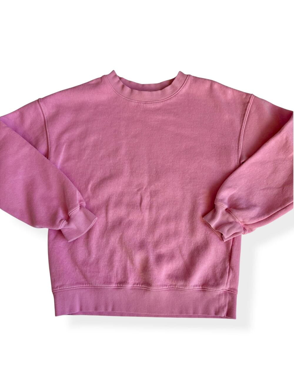 H&M Girls Pink Fleece Crewneck Sweatshirt Size 8 10